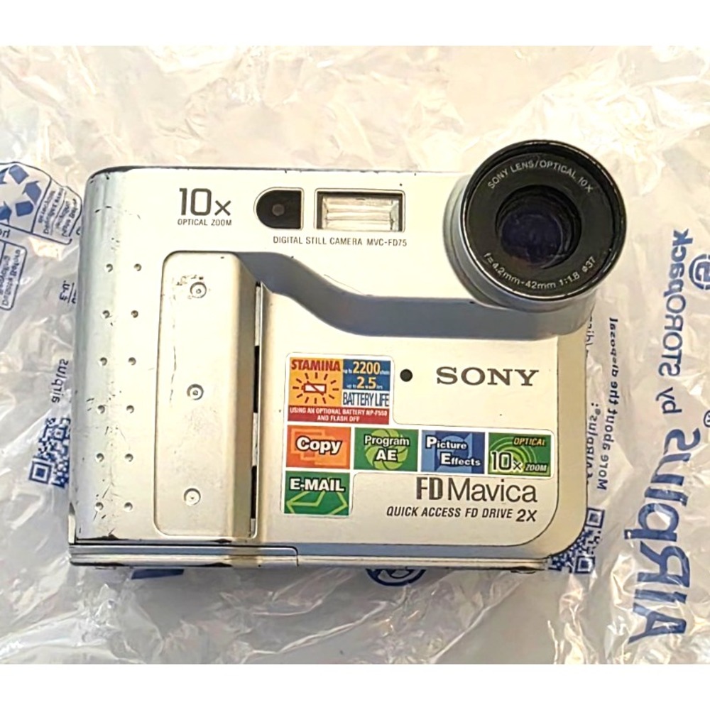 Sony Digital‎ Mavica MVC-FD75  3.5" Floppy Disk Camera 10x Zoom  Tested